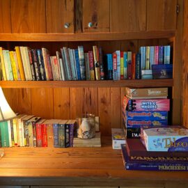 Feel free to use our puzzles, books and DVDs.