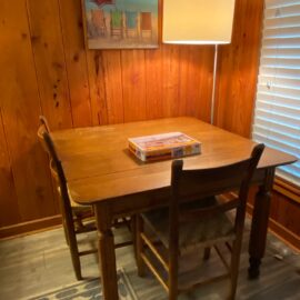 Great table for puzzles, cards or Zoom meetings.